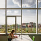 The building's top floor is filled with study spaces. Image courtesy of © Michael Grimm.