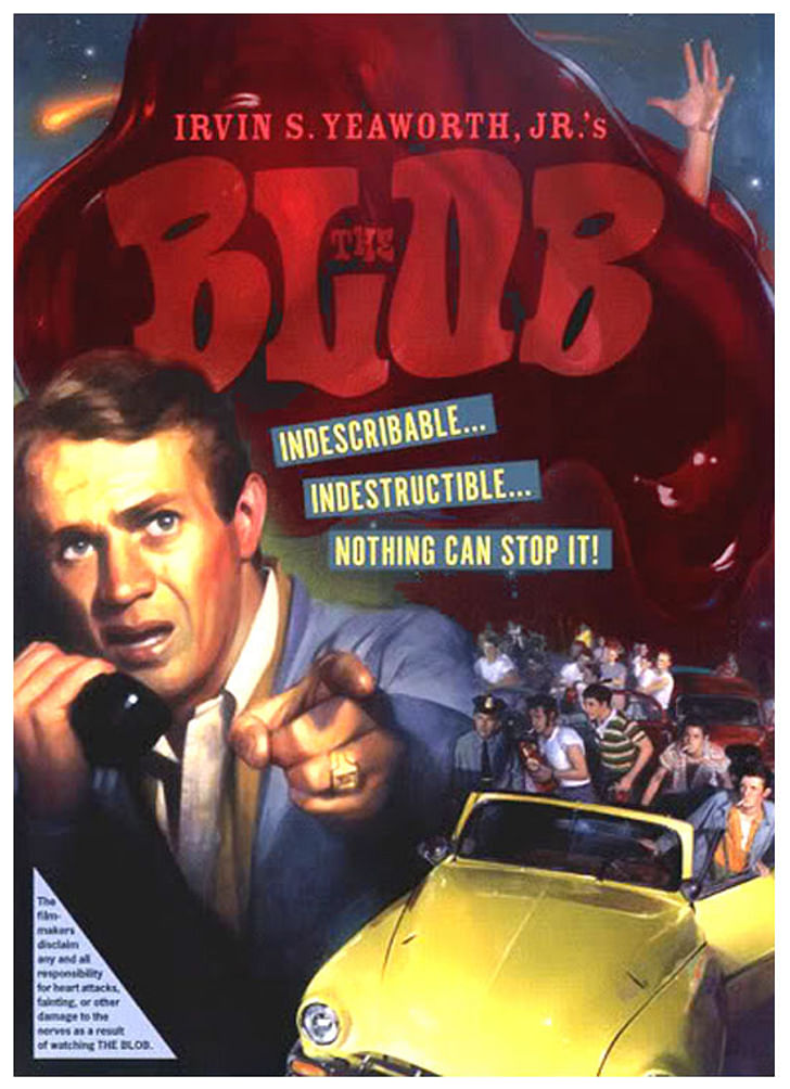 'The Blob' movie poster, via proartz.blogspot.com.