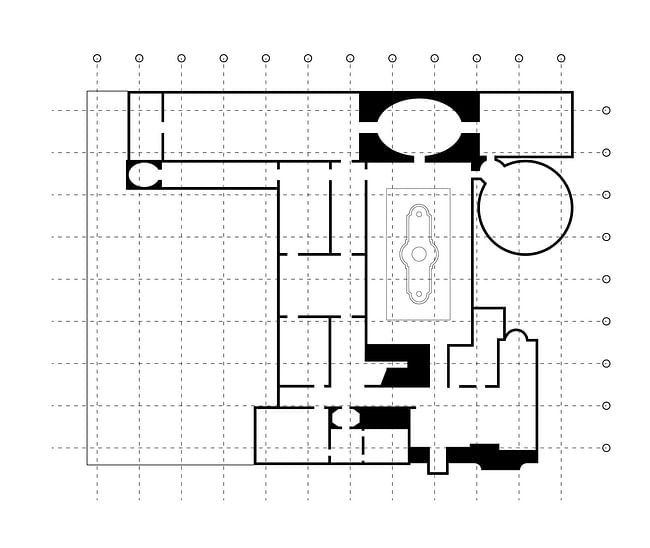 Frick Collection Plan. Drawing by Konstantinos Chatzaras