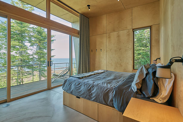 Plywood walls and ceilings keep the space warm even during the harsh winters. Kes Efstathiou