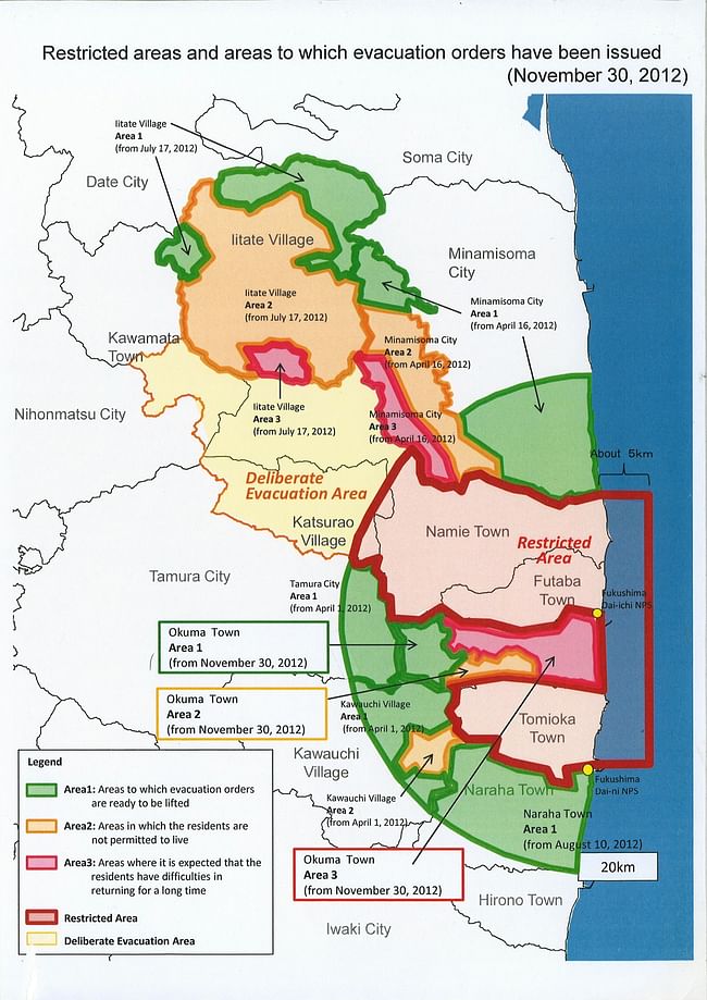 Radiation displacement zones