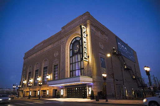 Powell Hall at night. Image courtesy St. Louis Symphony Orchestra.