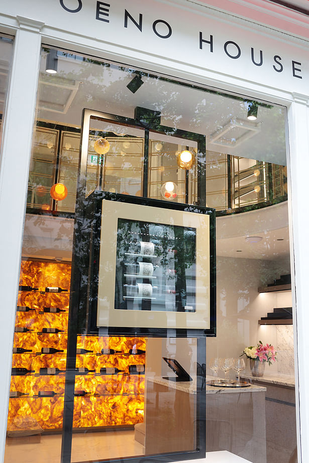 Window view of the double sided window display cabinet