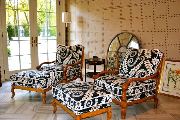 Sun Room, Reupholstered Chairs