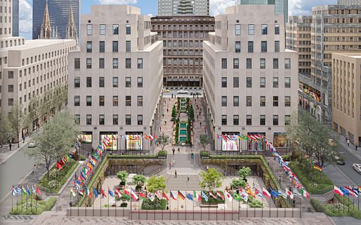 A plan to revamp the sunken plaza and other areas at Rockefeller Center has been unveiled. Image courtesy of Gabellini Sheppard Associates, LLP.