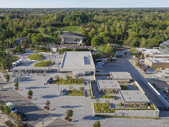 Aerial shot of Frederik Meijer Gardens & Sculpture Park. Image courtesy of TWBTA.