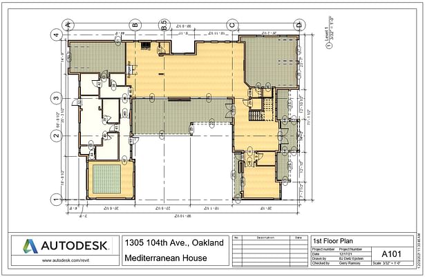 Mediterranean House - 1st floor plan