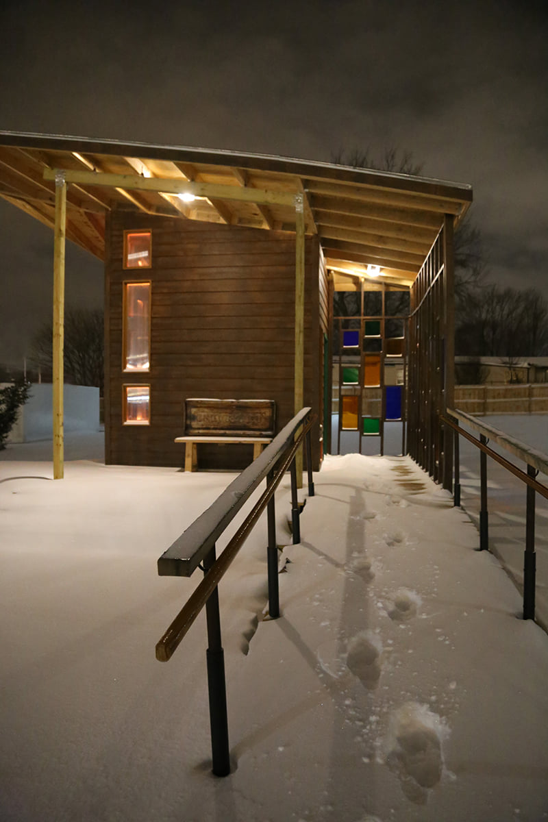 Drury architecture students build homeless shelter that plays on light ...