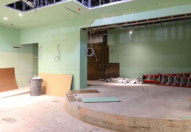 View of the Auditorium Stage area construction