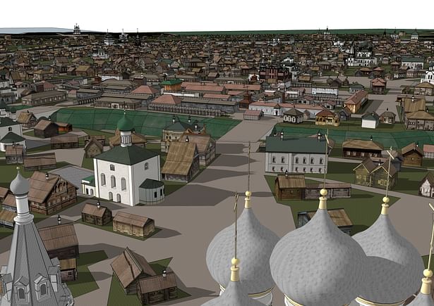 3D model: city of XVII century