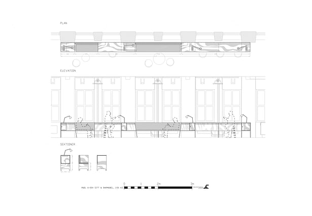 Work and rest bench drawing 