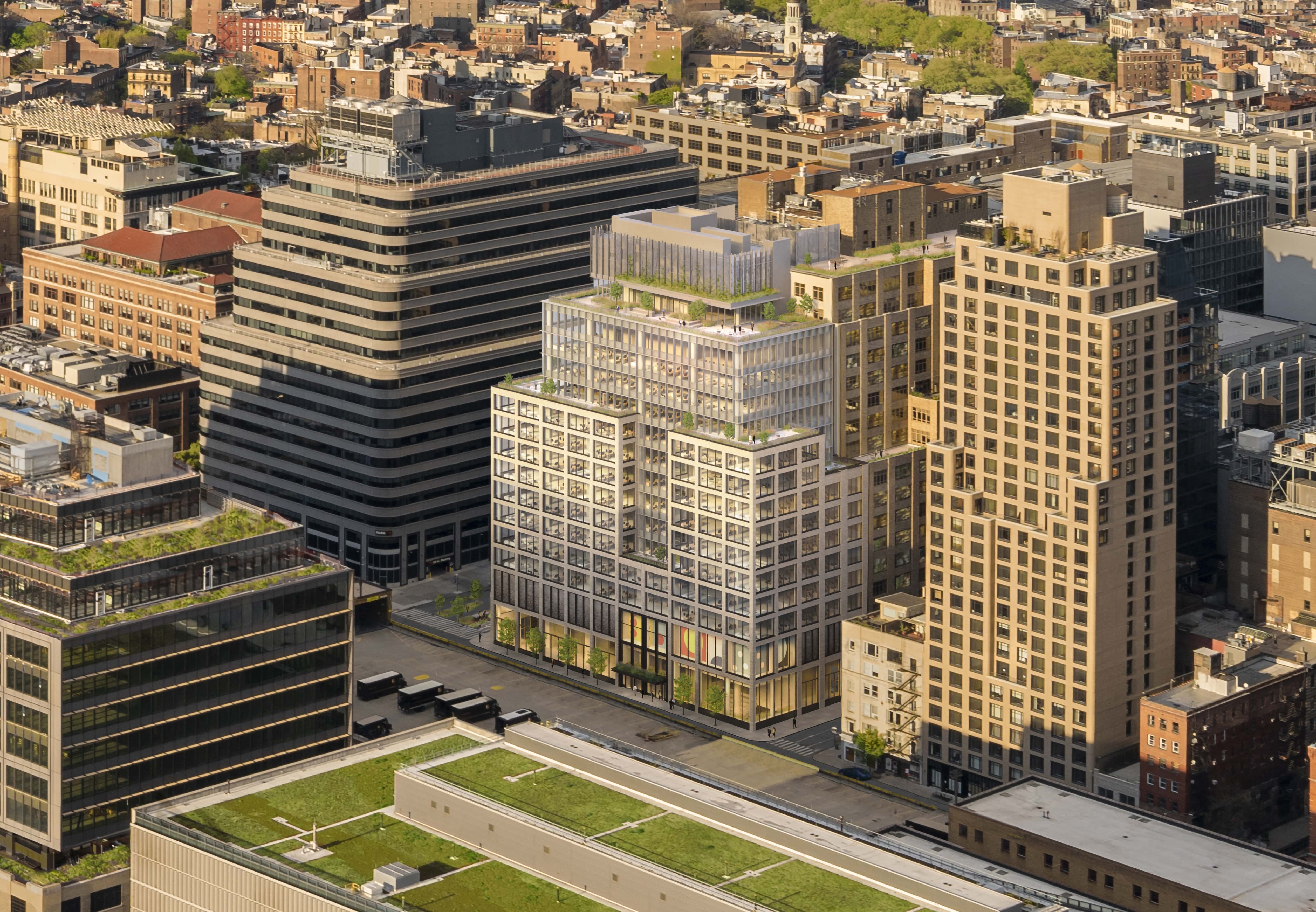 COOKFOX's 555 Greenwich office complex in Manhattan nears