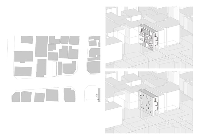 Site plan, axonometric. Image credit: Ryuichi Sasaki Architecture