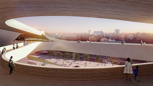 Screenshot from ZHA's 'New National Stadium Video Presentation'.