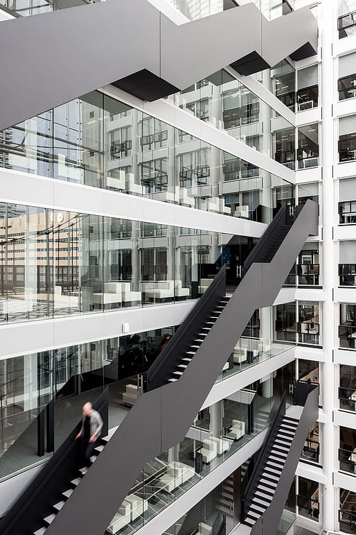 OMA Partner Ellen van Loon and architect Bart Nicolaas were the project leads on the Rijnstraat 8 government building which opened last November in The Hague. Photo: Nick Guttrige.