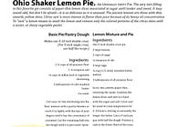 Ohio Shaker Lemon Pie