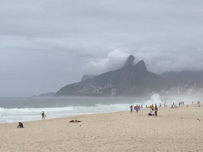 Ipanema Beach on a cloudy day