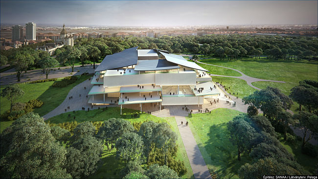 SANAA's winning proposal for the new National Gallery and Ludwig Museum in Budapest.