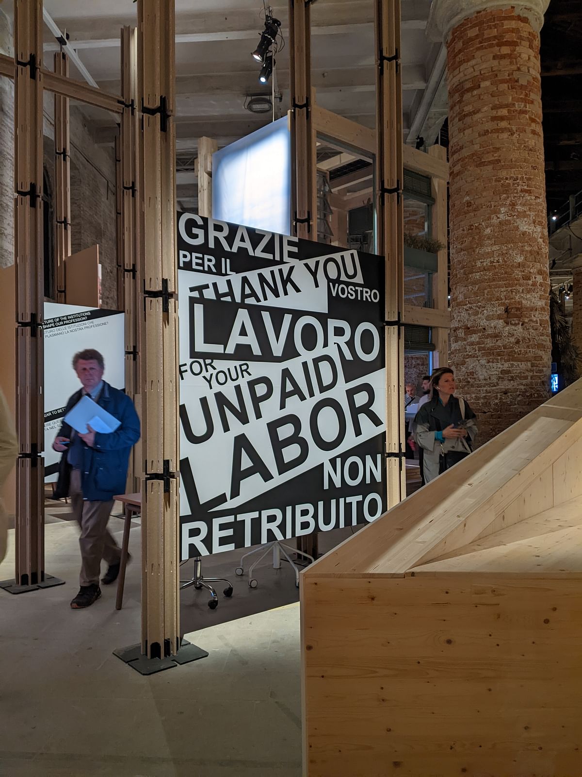 The Architecture Lobby presents oral history of labor organizing at the 2025 Venice Biennale