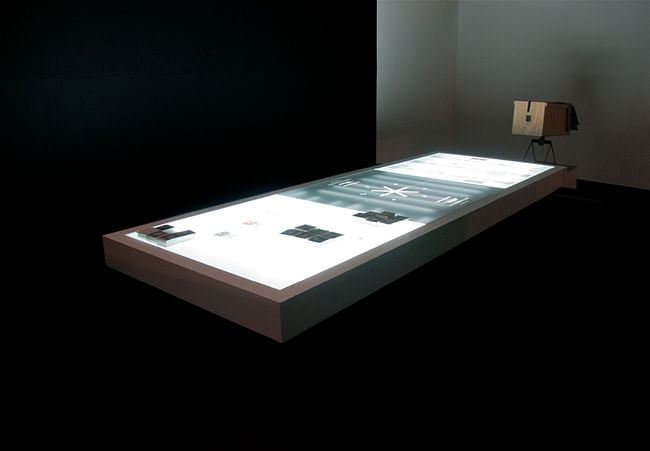 Table and camera obscura on exhibit in Gwangju
