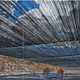 A drawing of the proposed 'Over the River' project. Image- Andre Grossman's photo of Christo's 2012 drawing