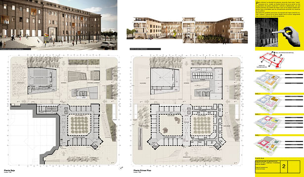 Presentation Panel - Principal Floor Plans (Image of shared autorship)