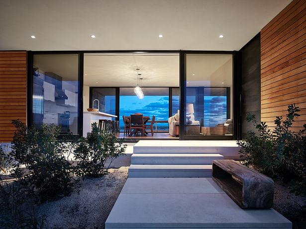 House On The Point Entry looking through to Beach