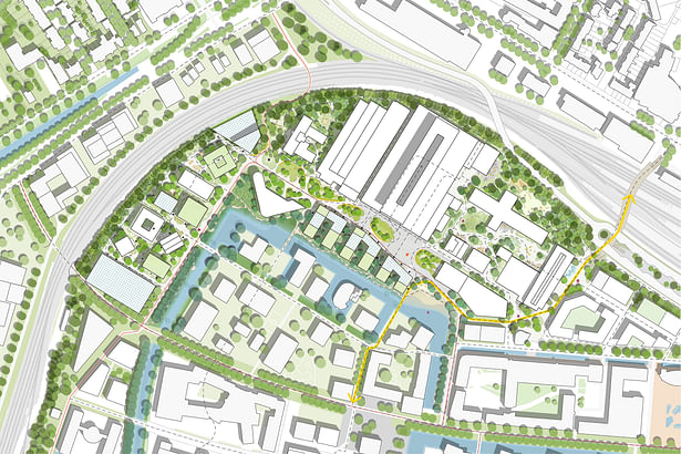 Masterplan of the vibrant green creative district called WärtZ