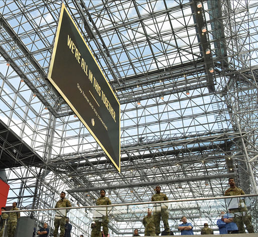 A temporary hospital facility has been set up at the Javits Center in New York and at other sites around the country. Image courtesy of U.S. Air National Guard Photo / Senior Airman Sean Madden.