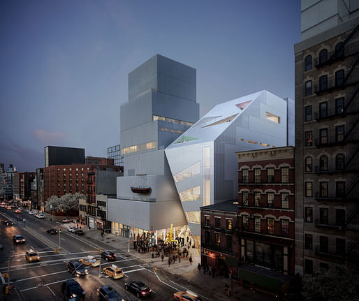 OMA has unveiled designs for a 60,000-square-foot addition to New York City's New Museum. Image courtesy of OMA and Bloom. 