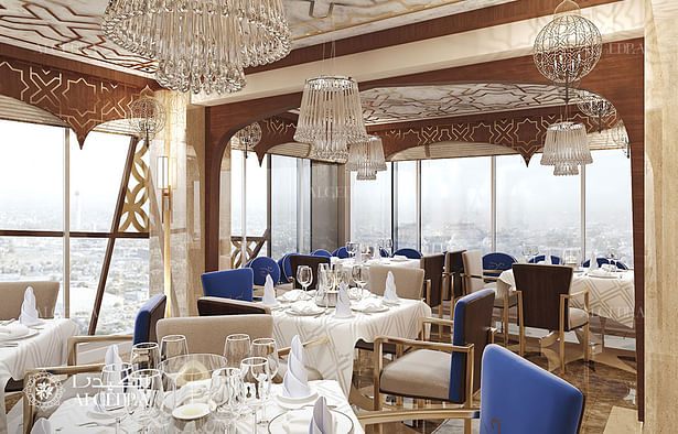 Luxury restaurant interior design in Istanbul
