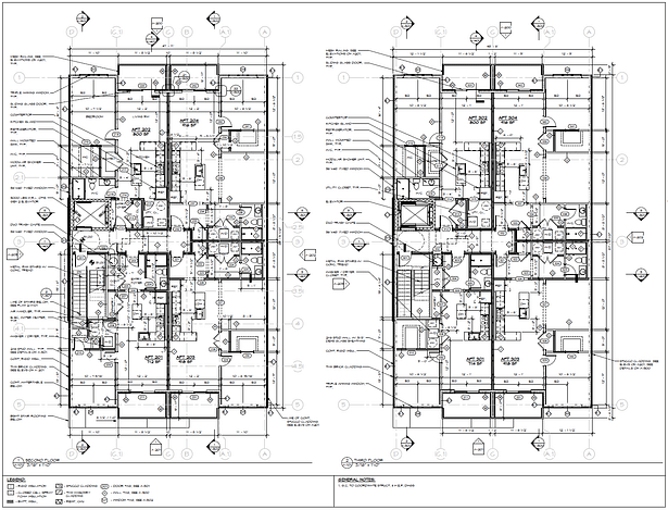 Second & Third Floor Plans