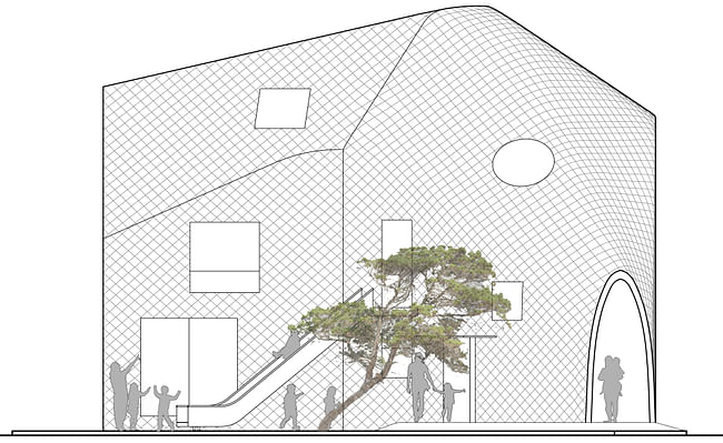Clover House - Elevation. Image courtesy of MAD.