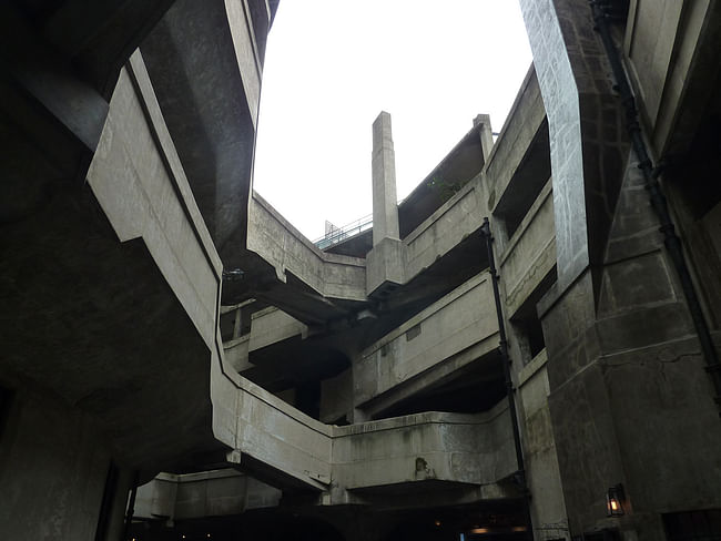 Interior courtyard of Shanghai's 1933 slaughterhouse. Photo courtesy of Andrei Zerebecky.