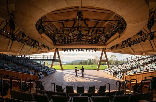 Step inside Studio Gang's new curved timber open-air theater for Hudson Valley Shakespeare