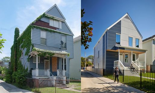 The Yannell PHIUS+ House - before and after. Image: Christopher Barrett / HPZS