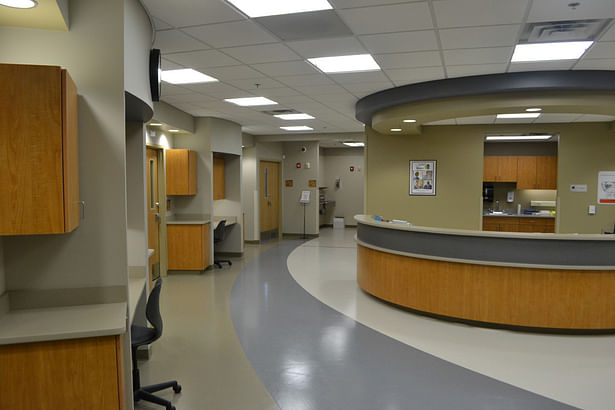 Simulated Hospital Hallway; Custom Flooring 