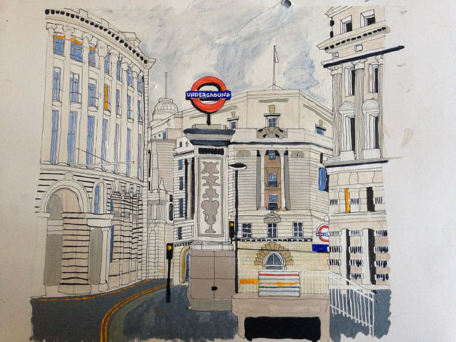 Matthew Lloyd for 10x10 Drawing the City London 2014. Image courtesy of Article 25.