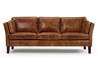 Vintage 1960 Scandinavian Leather Sofa