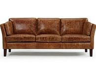 Vintage 1960 Scandinavian Leather Sofa