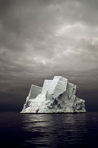 Icebergs trading post in a melting Greenland