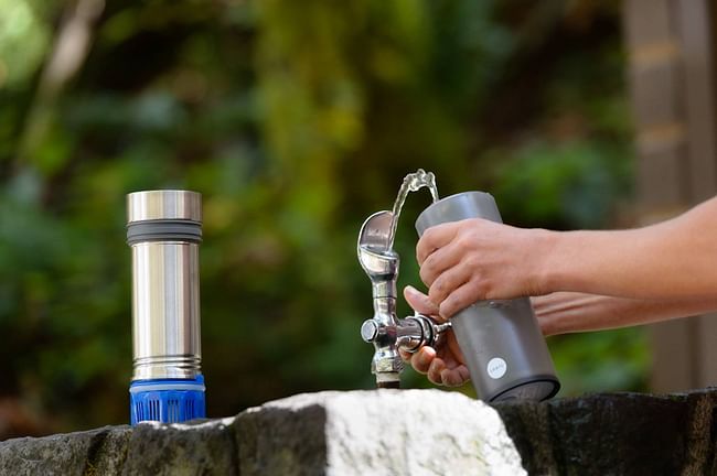 GRAYL's interchangeable water-filtering cups. Photo: GRAYL via Facebook.