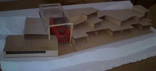 model of the school building