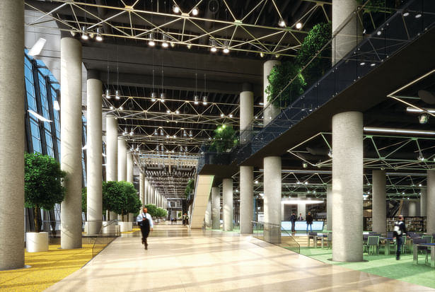 main concourse, 3D rendering