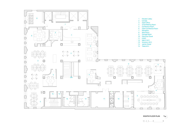 8th Floor Plan. Image courtesy of INABA.