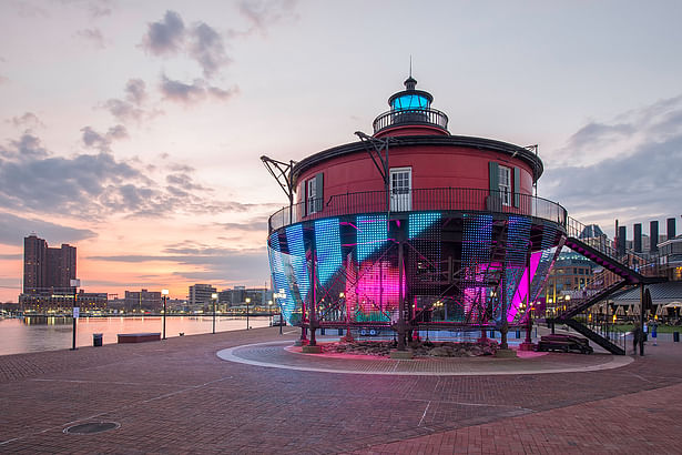 Lightwave with Baltimore Harbor in Background - Dusk 