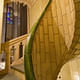 This angle of the spiral stair at the Cathedral of Saint John the Divine (begun 1892) in Manhattan demonstrates the spatial and structural complexities of some of the Guastavino tile vaults. The brilliance of the Guastavino system lies in the seamless integration of structure and finished surface...