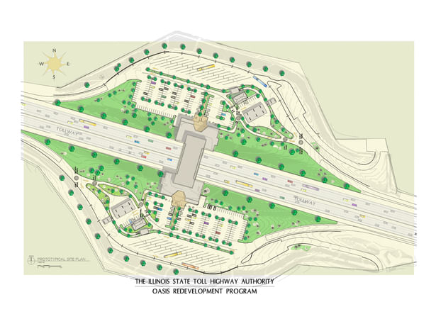 I-294 Tollway Oasis Travel Pavilions / Cordogan Clark & Associates Architects