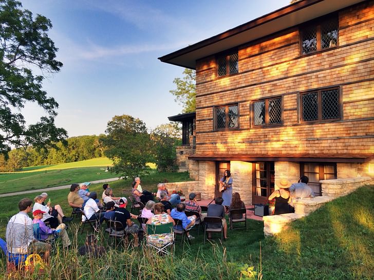 School Picnic and music performance on Tan-y-deri Hill, Taliesin. Photo by Jason Silverman.