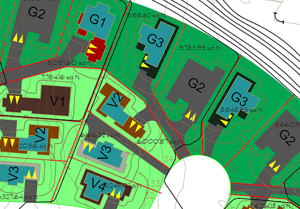 Over a million dollars worth of home sales were saved because of this technique I invented. The 'Setback Bubble Method' allowed for a jigsaw puzzle like manipulation of house, driveway, and property line orientation, while constantly monitoring for minimum lot size. The 'bubbles' layer on each unique house model simultaneously represents single story, double story and front yard setback limits. Setback lines were not needed at all until the final design drawings were required. A great deal of...